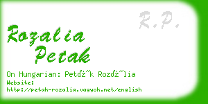 rozalia petak business card